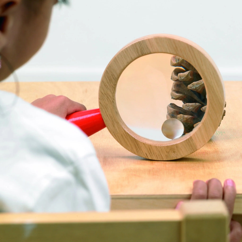 Kids Wooden Magnifying Glass Toy Learning & Exploration Tool