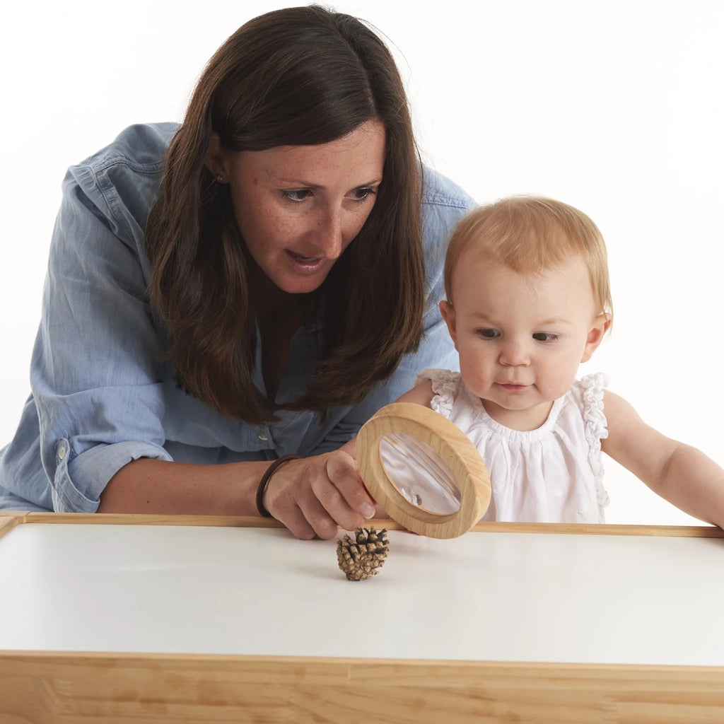 Kids Wooden Magnifying Glass Toy Learning & Exploration Tool
